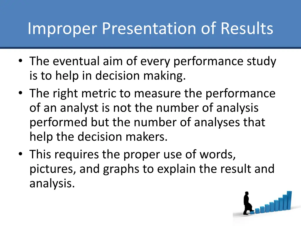 improper presentation of results