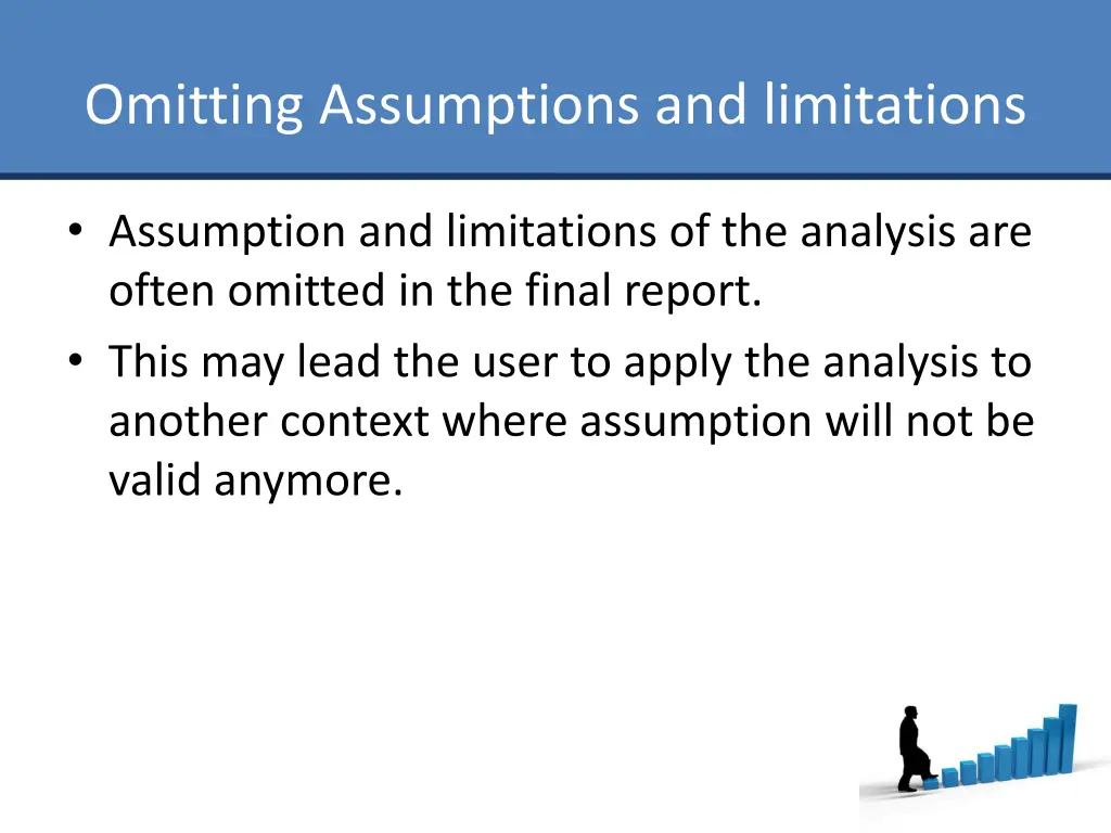omitting assumptions and limitations