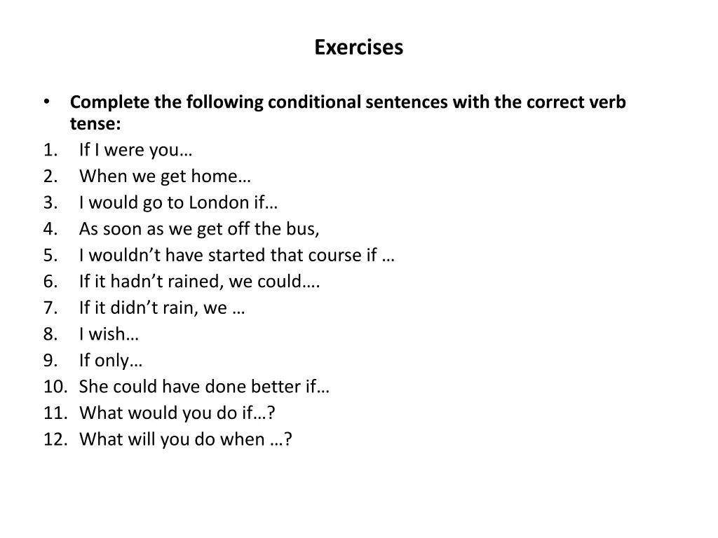 exercises