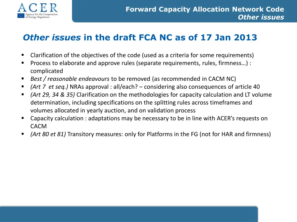 forward capacity allocation network code 2