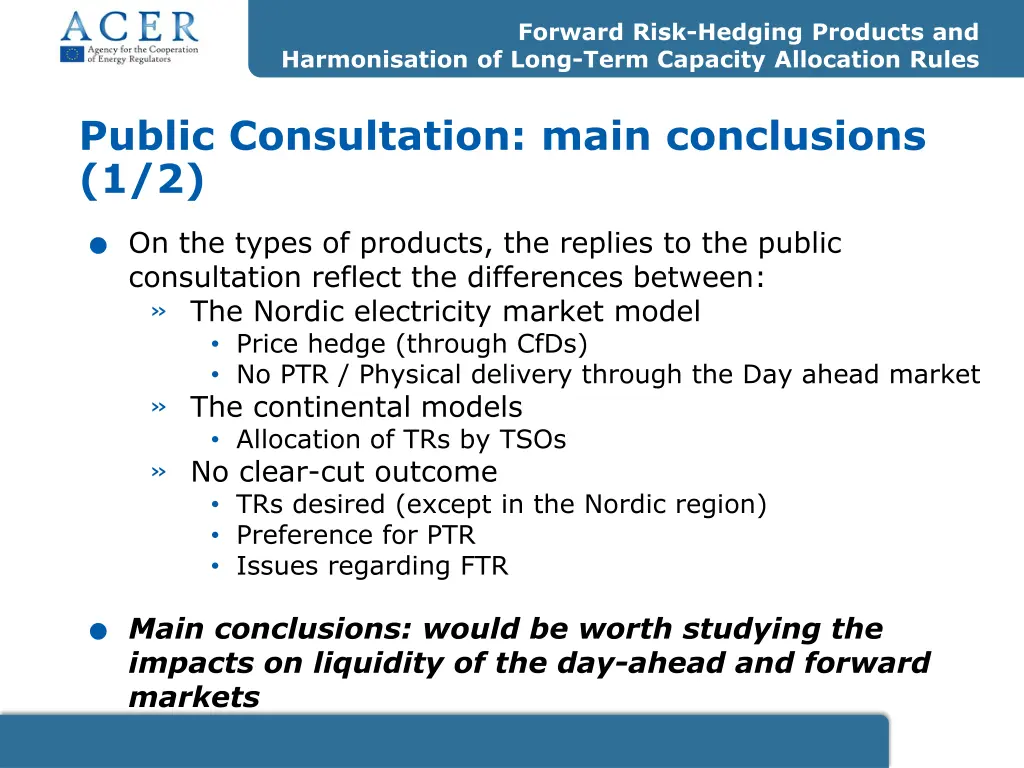 forward risk hedging products and 2