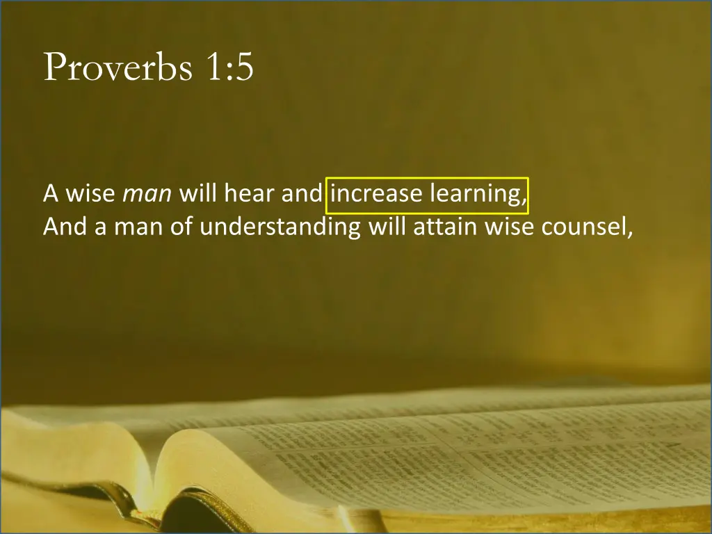 proverbs 1 5 1