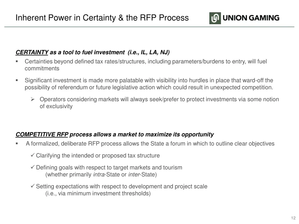 inherent power in certainty the rfp process