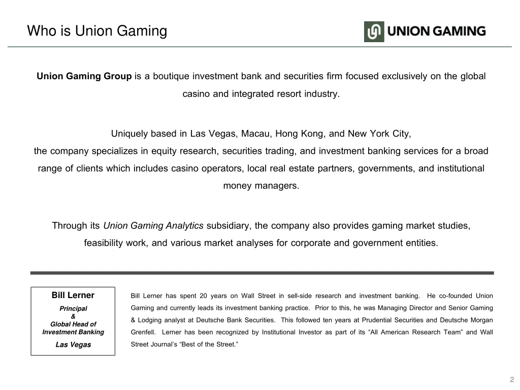 who is union gaming