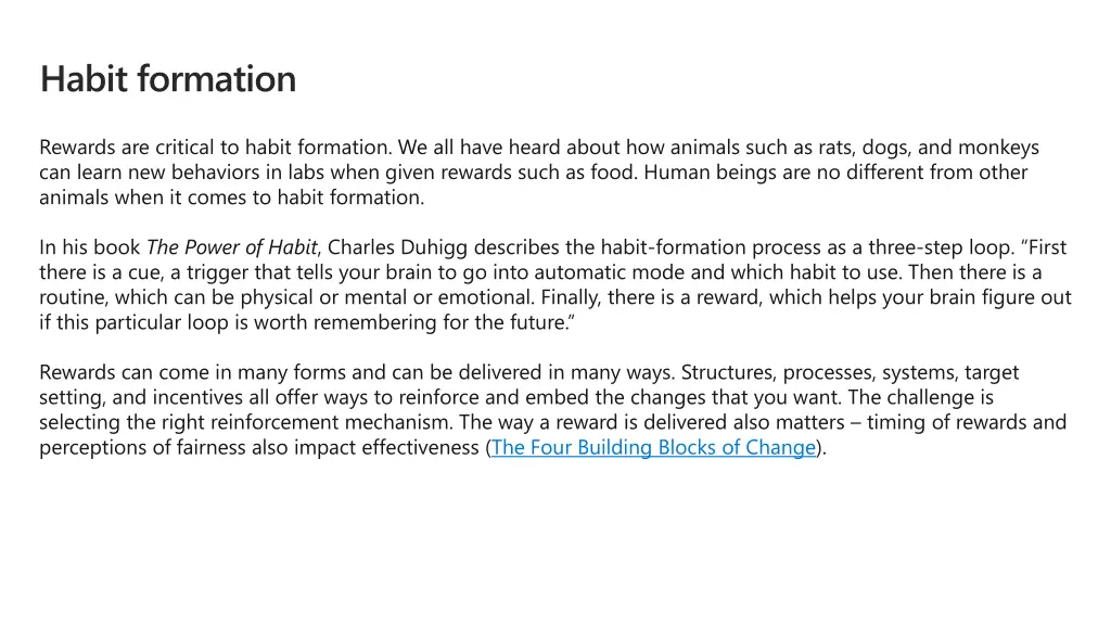 habit formation