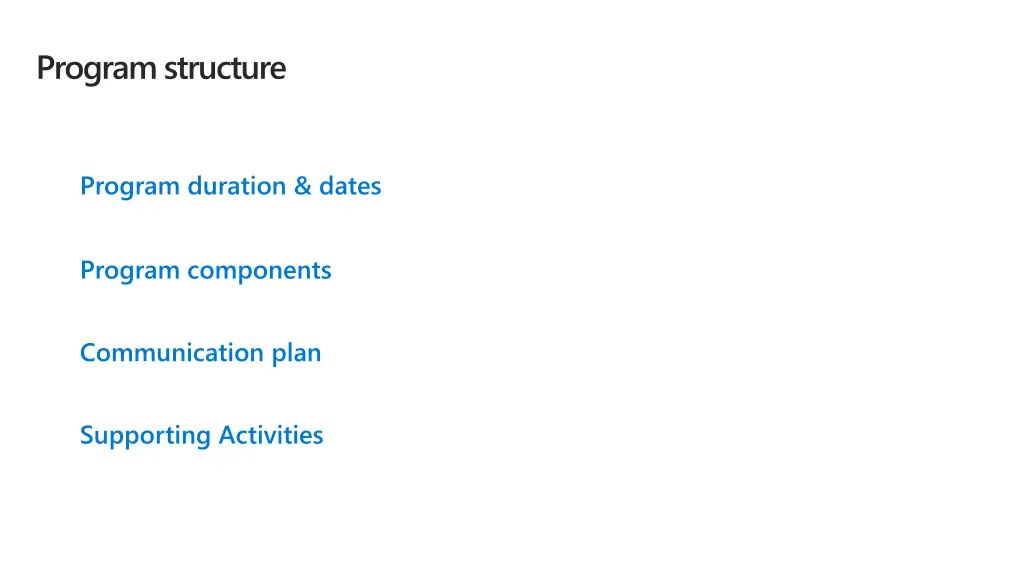 program structure
