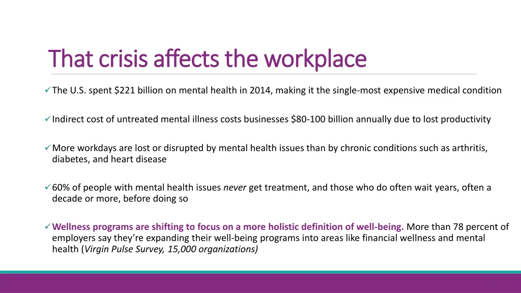 that crisis affects the workplace that crisis