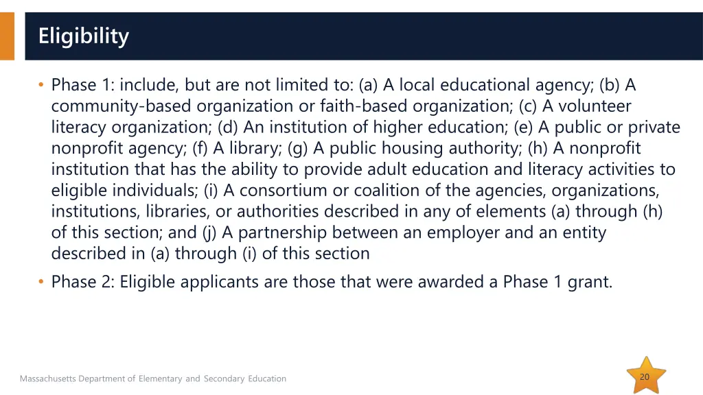 eligibility