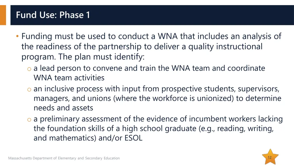 fund use phase 1