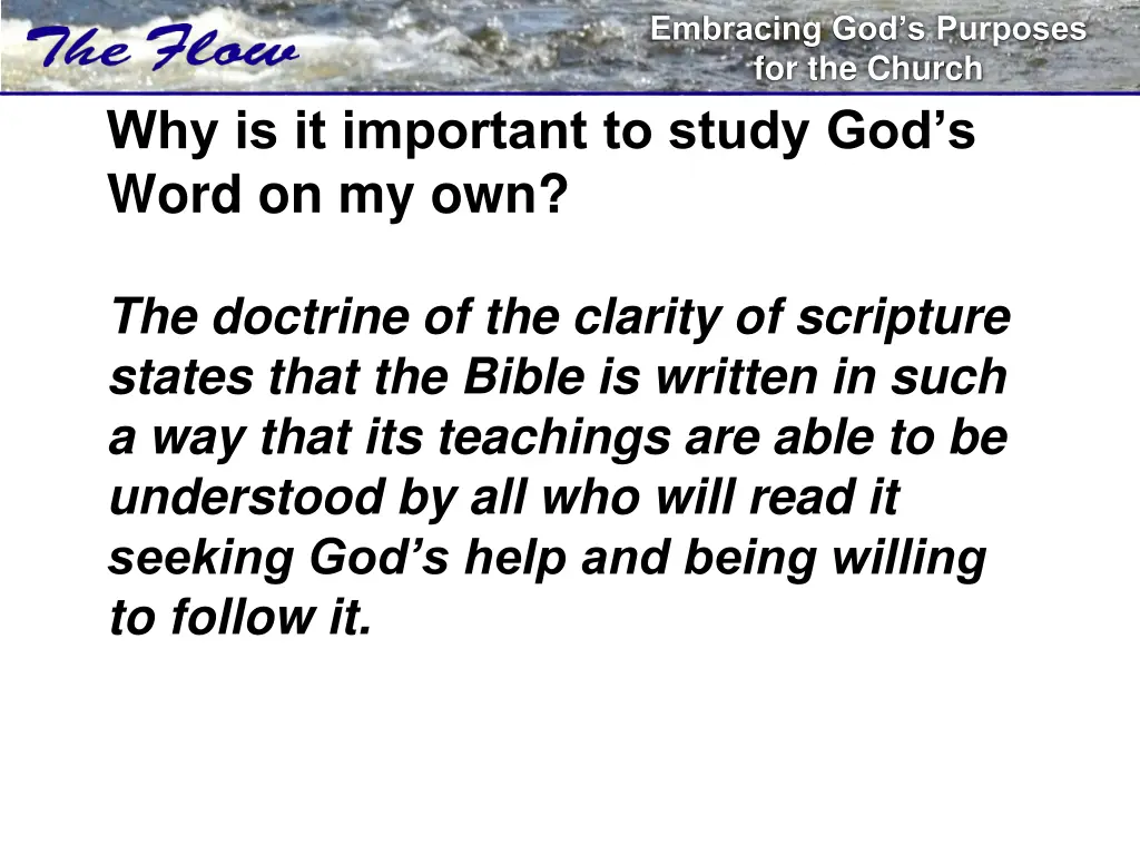 embracing god s purposes for the church 3