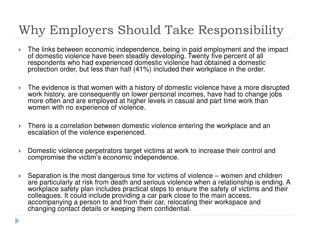 why employers should take responsibility