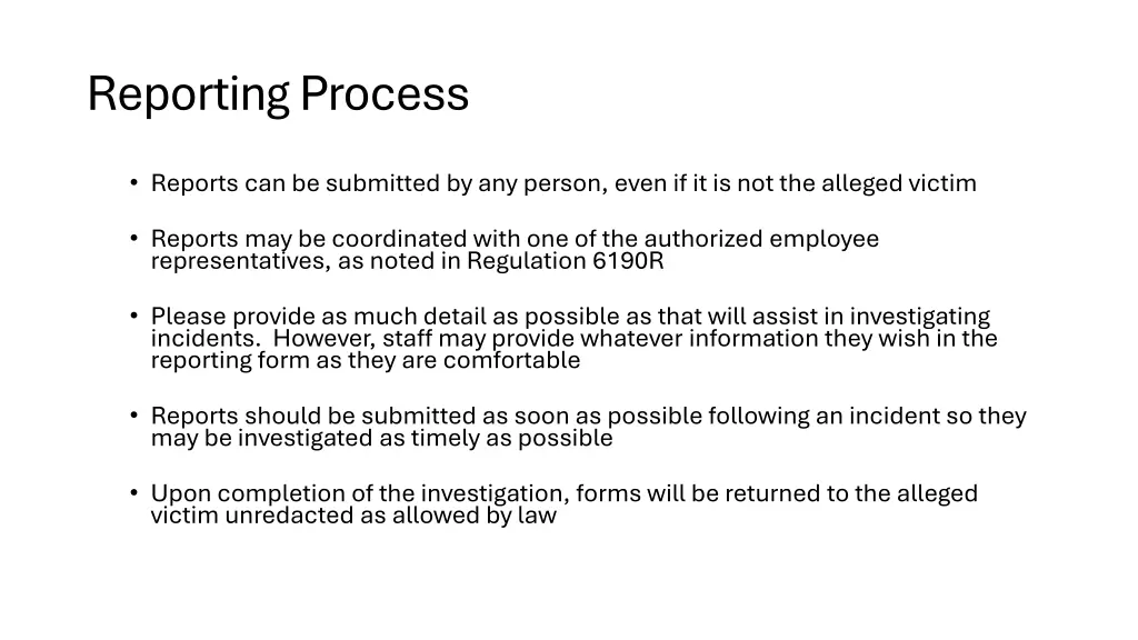 reporting process 1