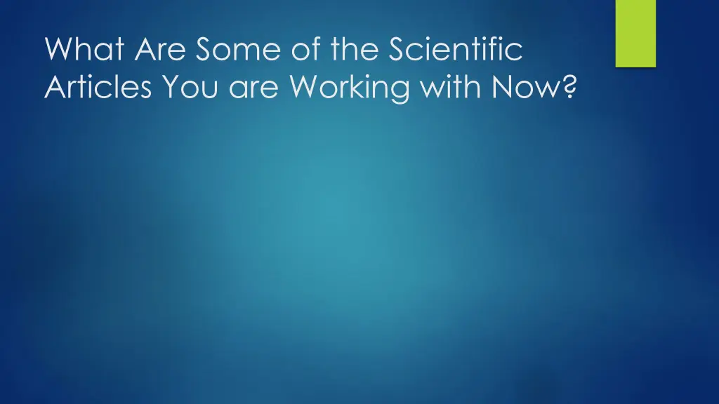 what are some of the scientific articles