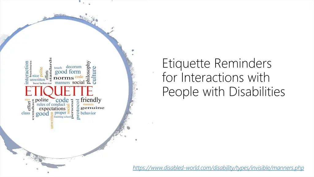 etiquette reminders for interactions with people