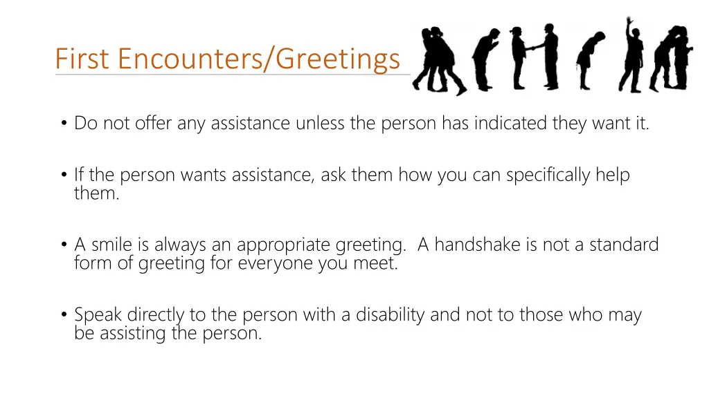 first encounters greetings
