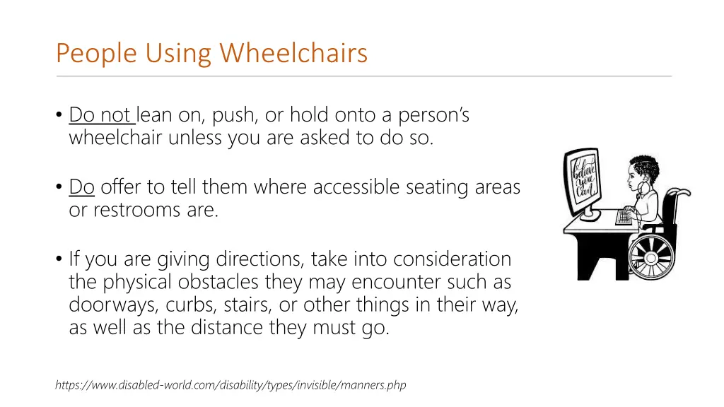 people using wheelchairs