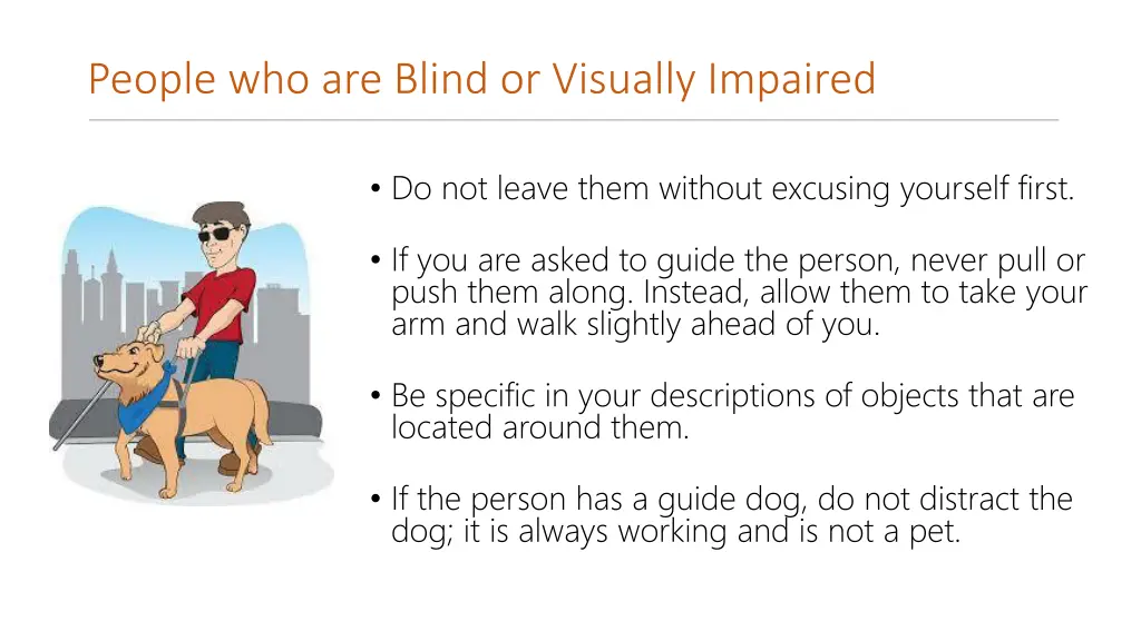 people who are blind or visually impaired