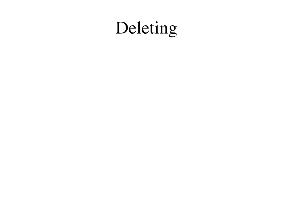 deleting