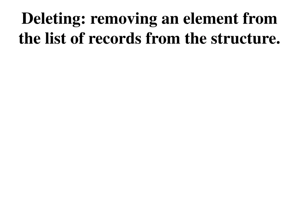 deleting removing an element from the list