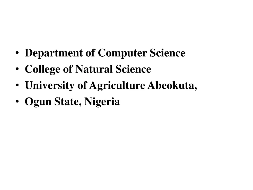 department of computer science college of natural