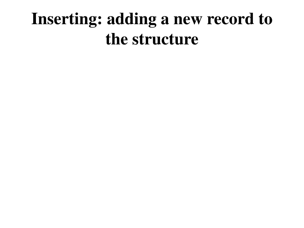 inserting adding a new record to the structure
