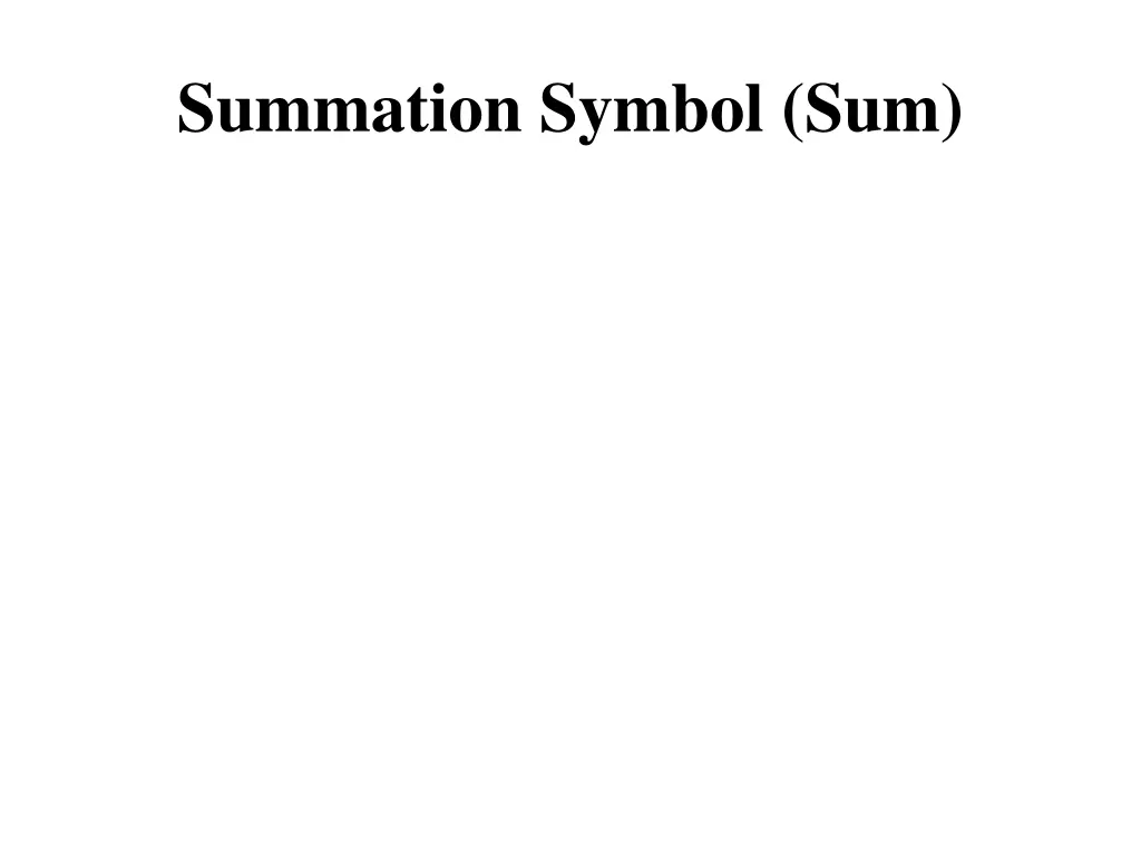 summation symbol sum