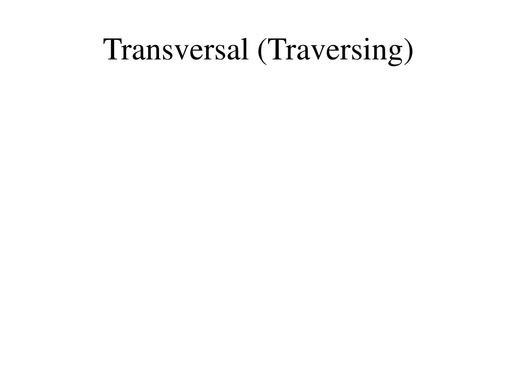 transversal traversing