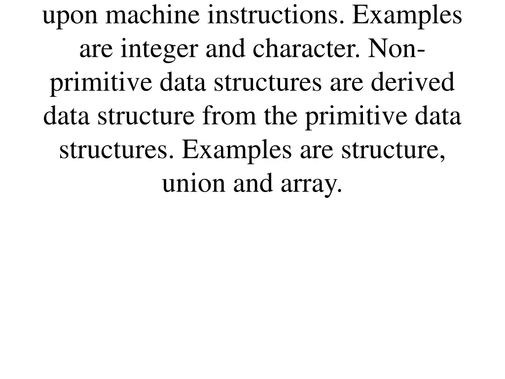 upon machine instructions examples are integer