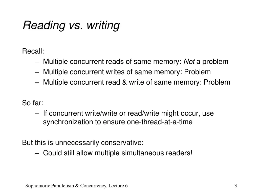 reading vs writing