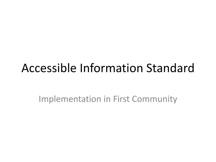 accessible information standard