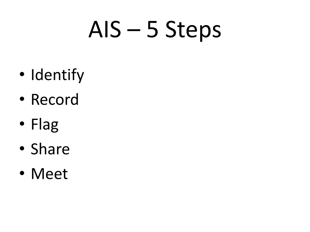 ais 5 steps