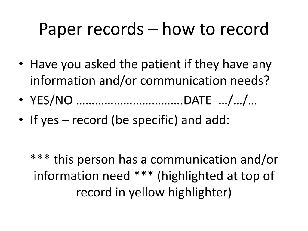 paper records how to record