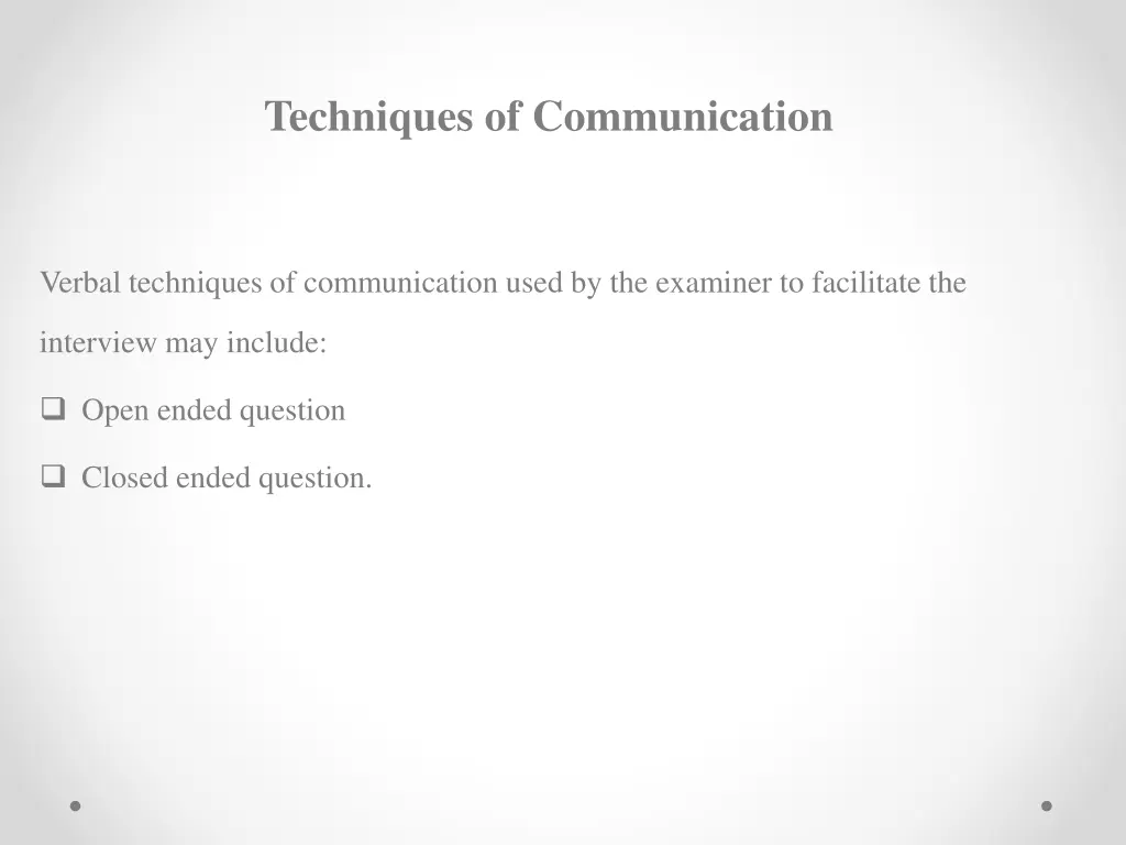 techniques of communication