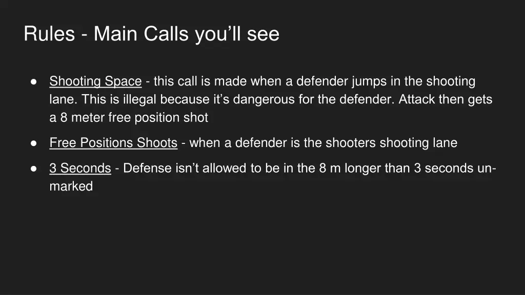 rules main calls you ll see 1
