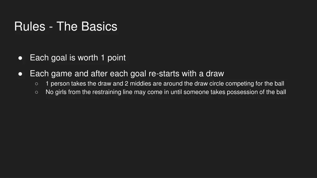 rules the basics