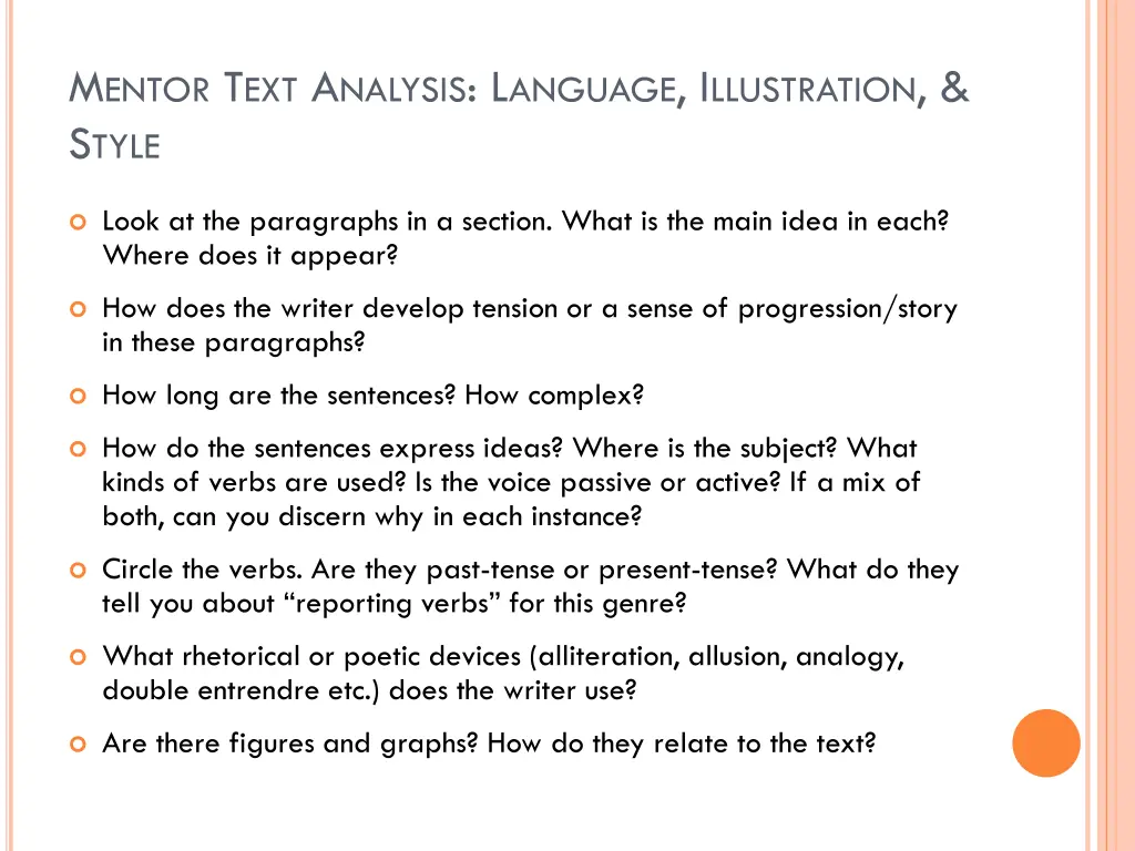 m entor t ext a nalysis l anguage i llustration