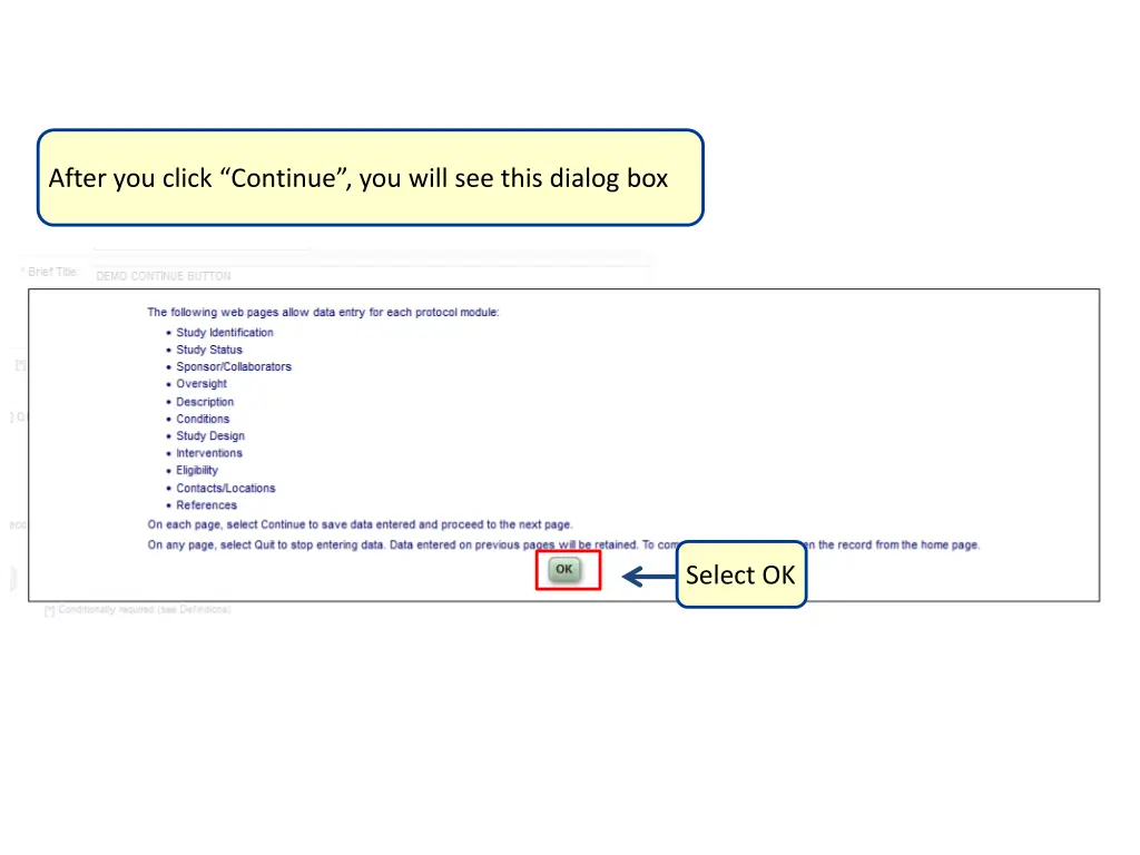 after you click continue you will see this dialog