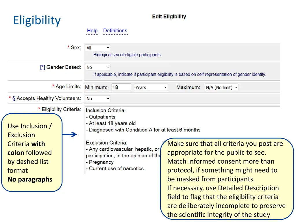 eligibility