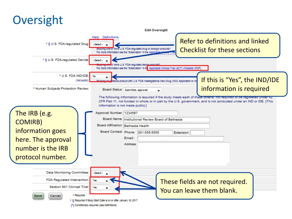 oversight