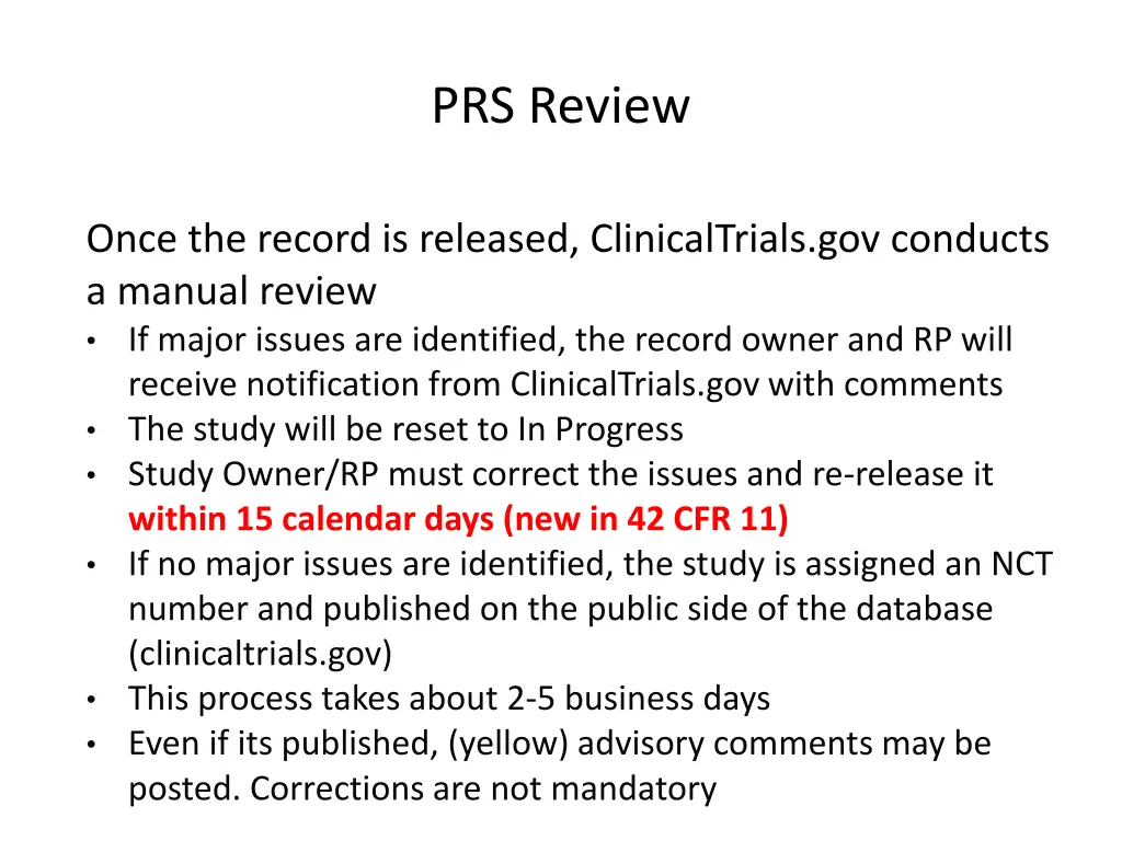 prs review