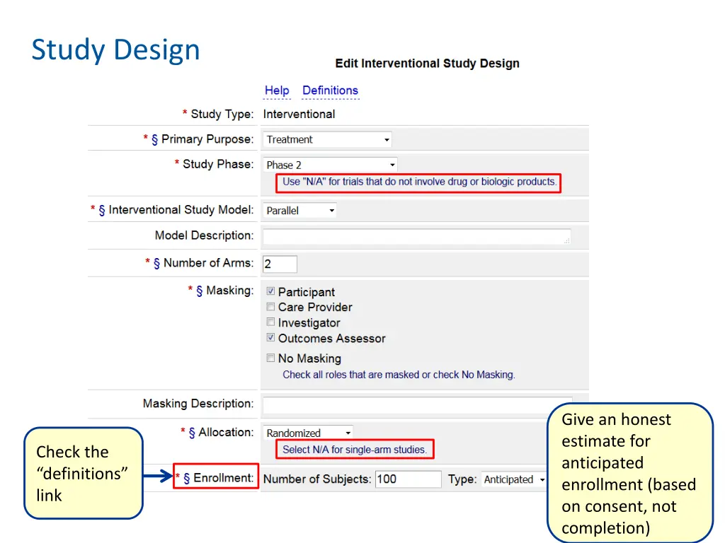 study design