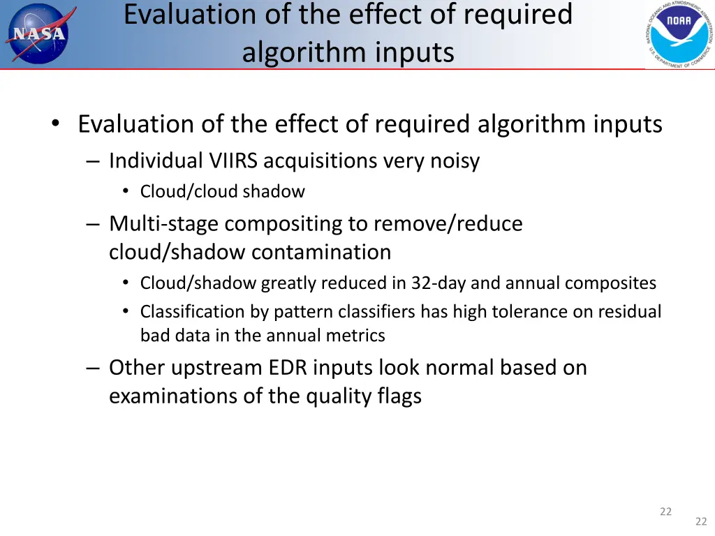 evaluation of the effect of required algorithm 1