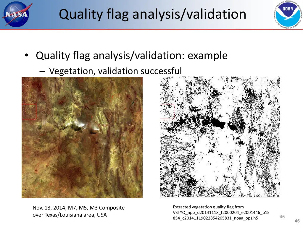 quality flag analysis validation 10