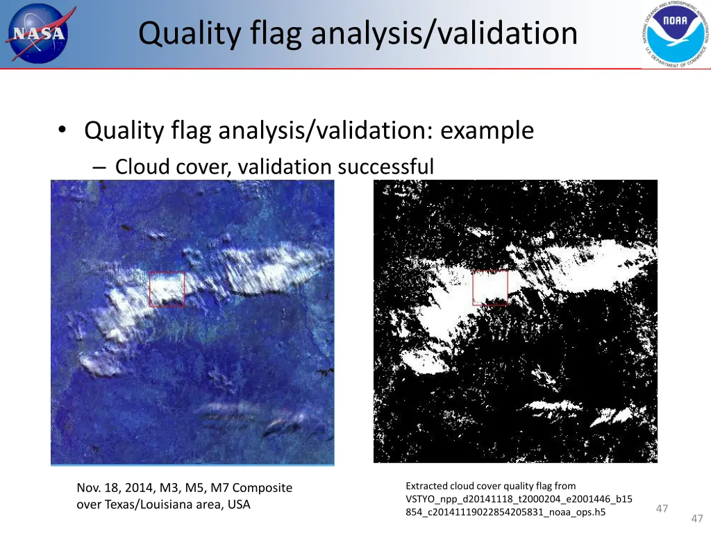 quality flag analysis validation 11