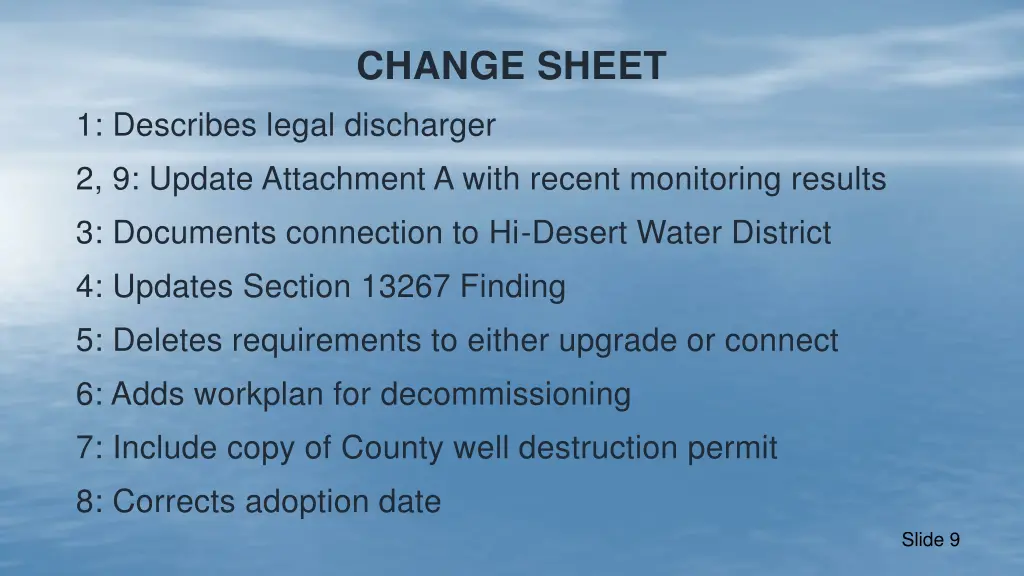 change sheet