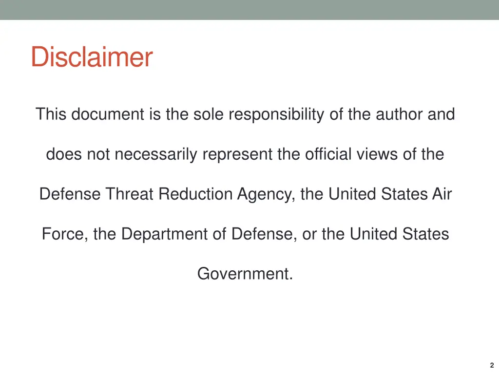 disclaimer