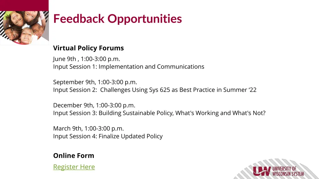 feedback opportunities