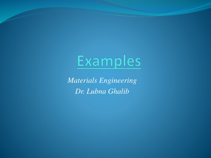 materials engineering dr lubna ghalib