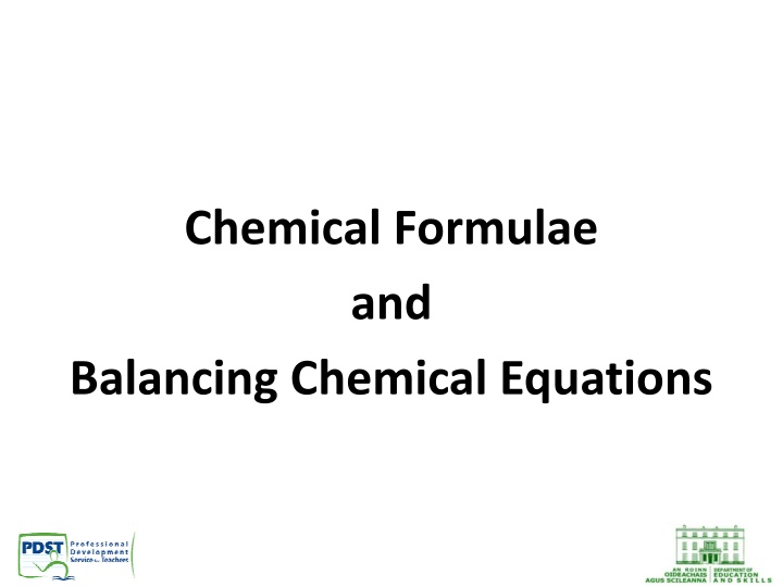 chemical formulae and balancing chemical equations