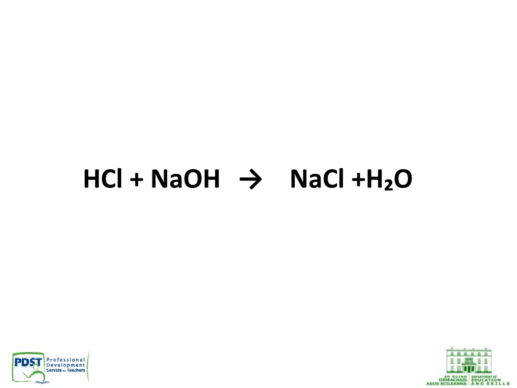 hcl naoh nacl h o